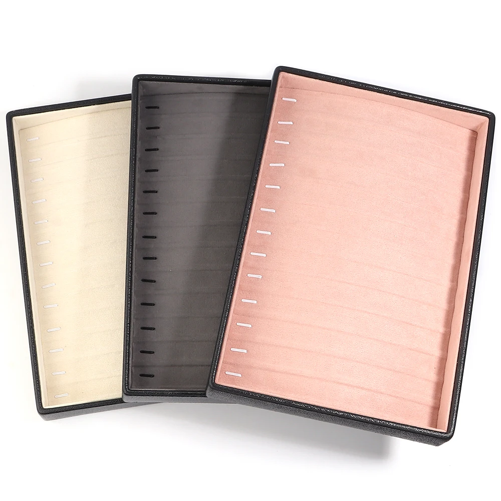 

1pc Jewelry Display Tray 23x34cm Velvet Necklace Storage Display Tray for Jewelry Bracelets Necklace Presentation Showcase Props