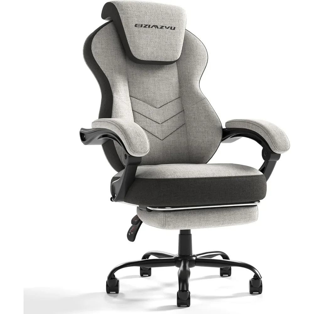 

Ergonomic Office Chair with Adjustable Headrest and Footrest, High Back Computer Desk Chair with Linkage Armrests