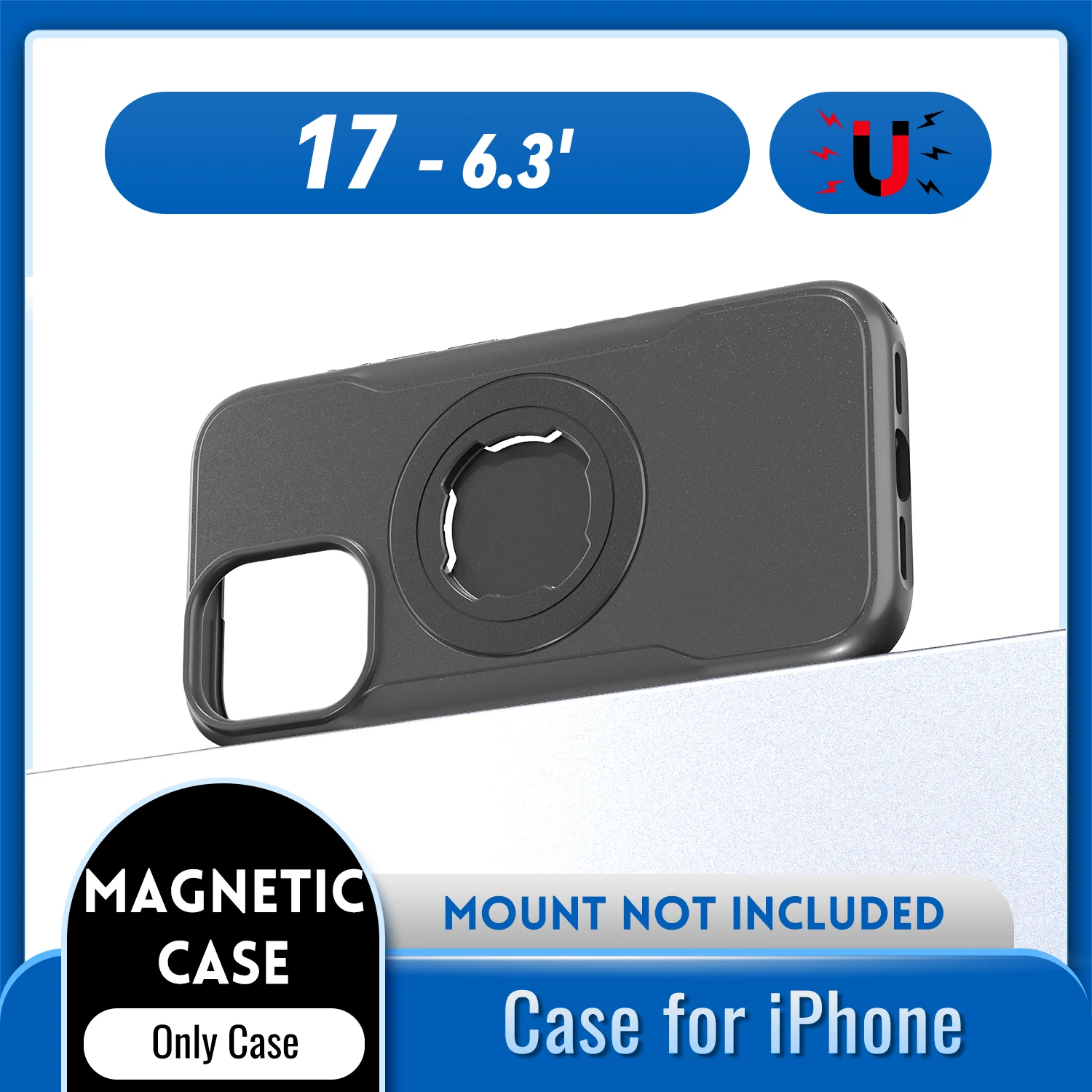 Quad-style motorfiets/fiets magnetische schokbestendige hoes voor iPhone 17 16 15 14 ProMax met oplaadfunctie en vergrendelbaar ontwerp
