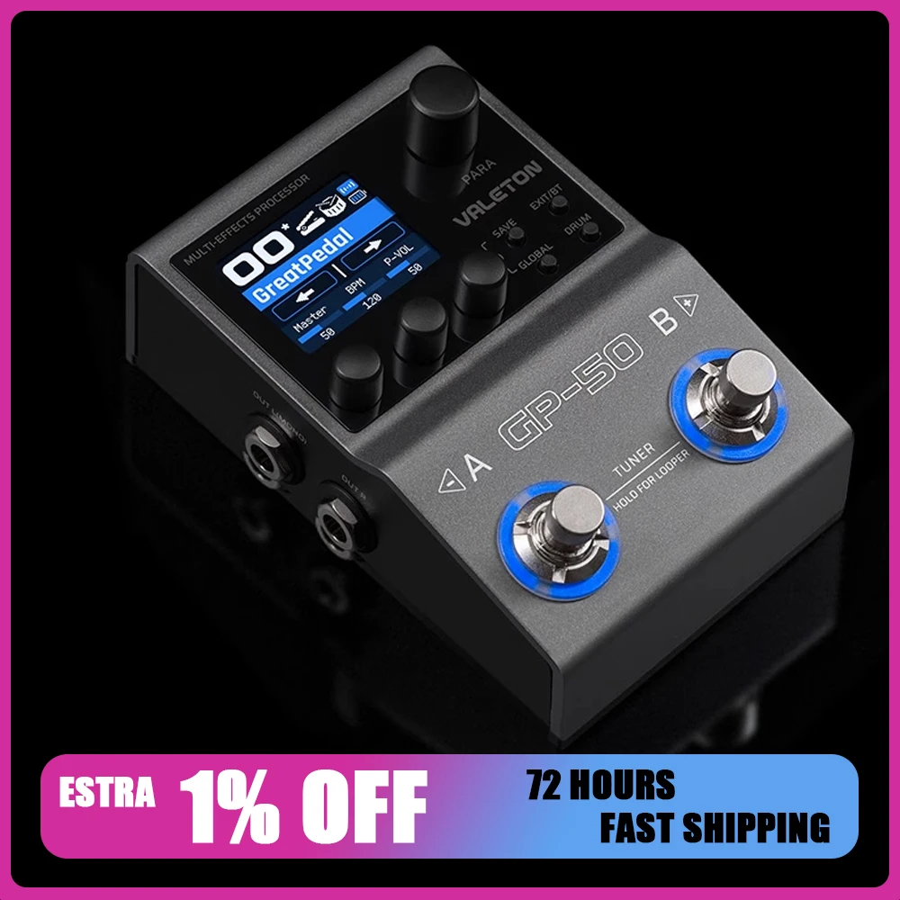 

Valeton GP50 GP-50 Электрогитара Бас Встроенное устройство с одним блоком эффектов ИК-бокс Аналоговая звуковая карта
