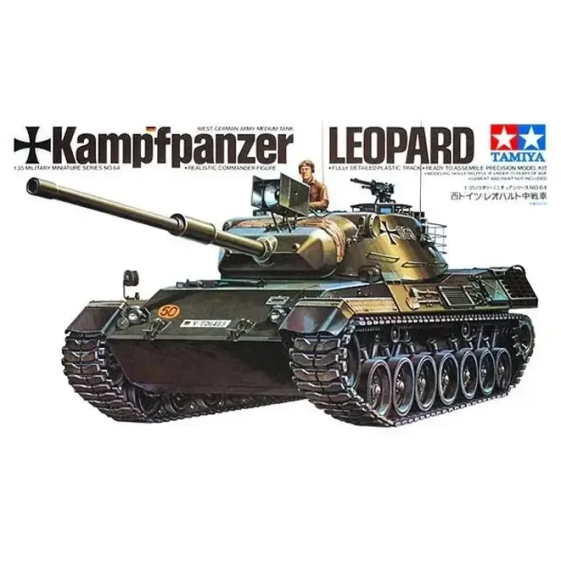 

Tamiya 35064, масштабная модель танка, западно-немецкий леопардовый средний военный танк, комплект для сборки танка «сделай сам»