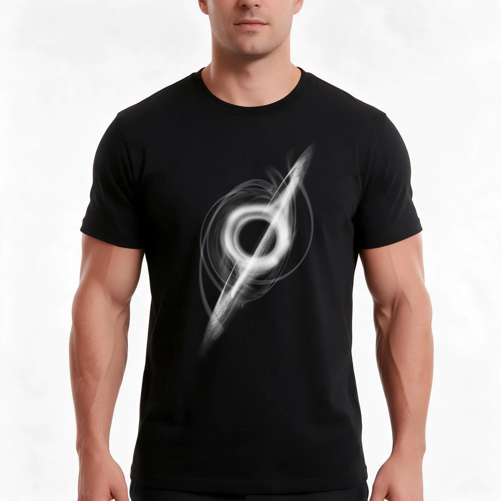 Black hole Interstellar gargantua T-Shirt, Summer Casual Cotton Tee, Oversized Streetwear Tops, Vintage Graphic Print