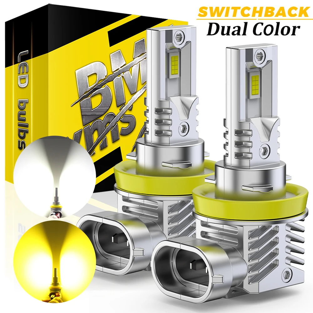 BMTxms H7 Led Lights 16000LM For Car LED Headlight Fog Light Bulb H11 H9 H8 9005 HB3 9006 HB4 H4 H1 H3 3000K 6500K Dual Color