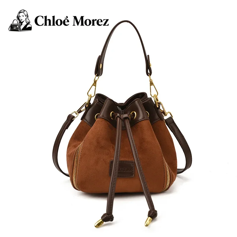 

Women's Bag Fashionable Contrasting Color Retro Shoulder Bag, Women's Crossbody Carrying Bucket Trendy