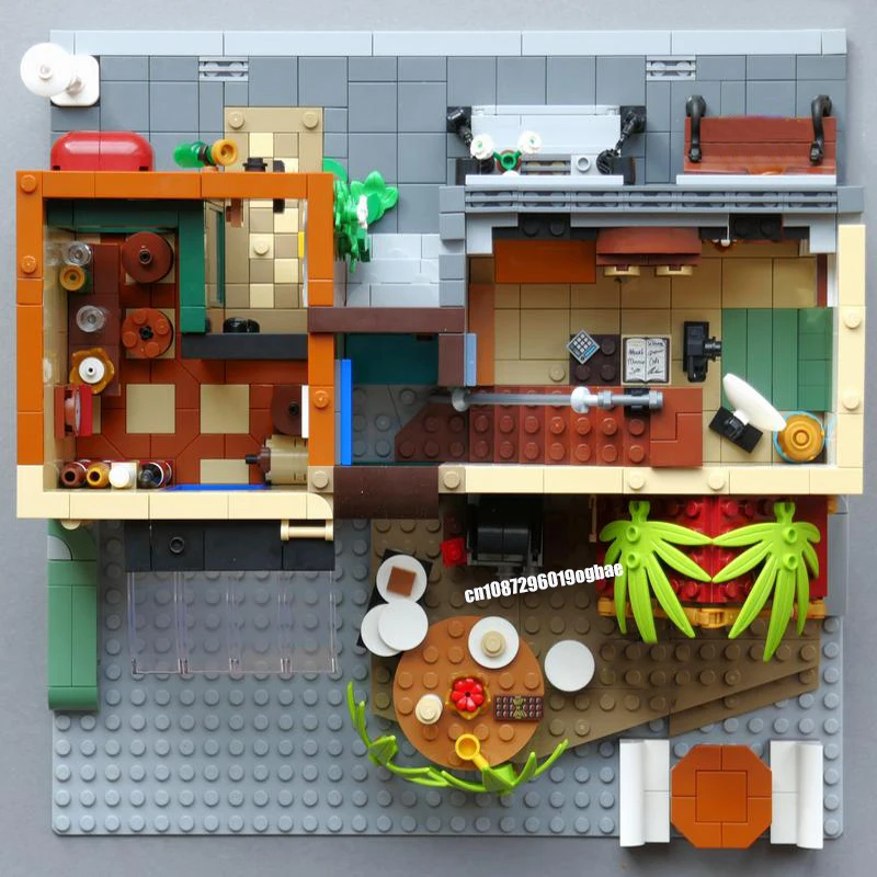 NEUE 2527PCS Stadt Heißer Verkauf Street View Modulare Wohnung und Wein Shop modell DIY kreative ideen ChildToy Geschenk block MOC-10297