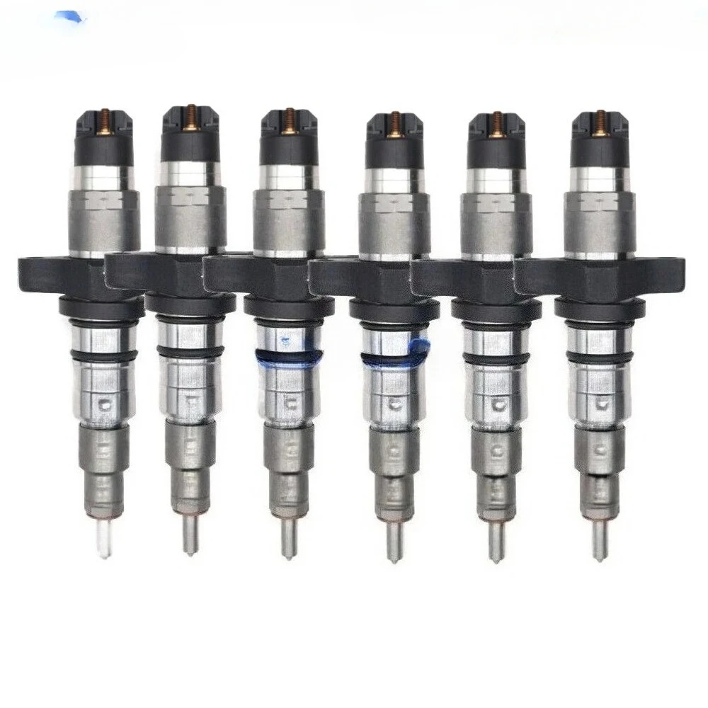 6-Piece Diesel Fuel Injector 0445120007 Common Rail Nozzle 2830957 for Iveco Ford Cummins