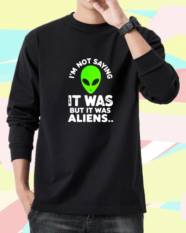 

T shirt for men autumn Oversize Y2k Long sleeves Graphic tee Alien Humor Football Gym Printed t shirt Hip-Hop Bsketball