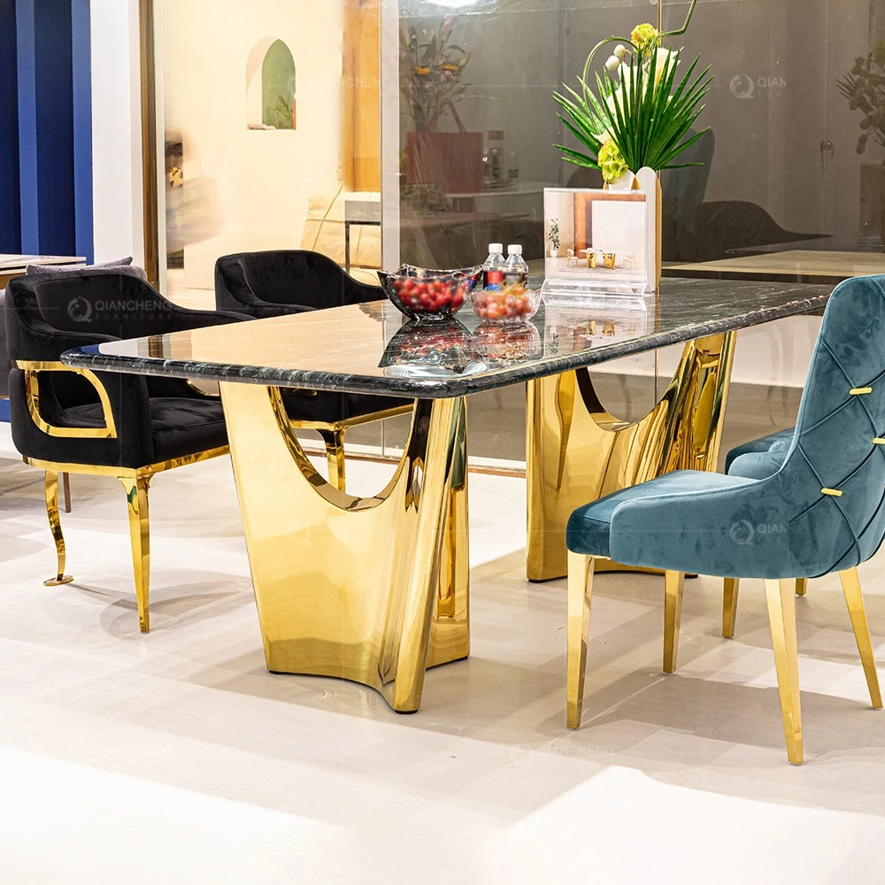 

Italian light luxury natural luxury stone dining table light luxury household high-end Western foreign trade marble