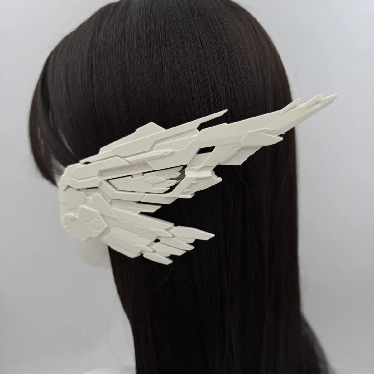Cyberpunk Mecha Flügel Haarspangen Mechanische Haarklammern Y2K Futuristische Punk Cosplay Haaraccessoires Foto-Requisite – Detail 1