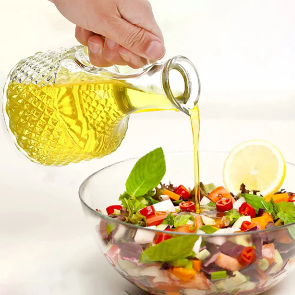 

2pcs Glass Oil Bottle Soy Sauce Dispenser Kitchen Olive Oil Container Vinegar Jar Easy Clean Material Home Restaurant
