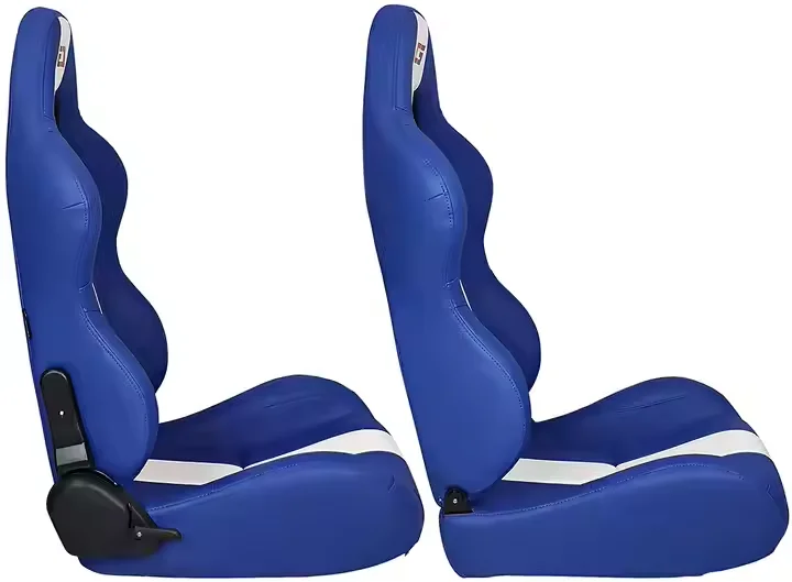 YLC Auto PVC  Sport Seats Grey Mugen Recaro Racing Style Enhanced Modified Car Seats for Sports Brides