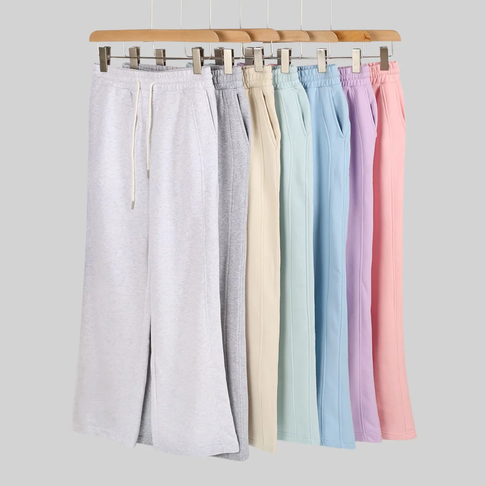 2026 Spring Autumn Yoga Casual Women's Solid Color Sweatpants Loose Pocket Warm Fashion Comfortable Street Gym Pants