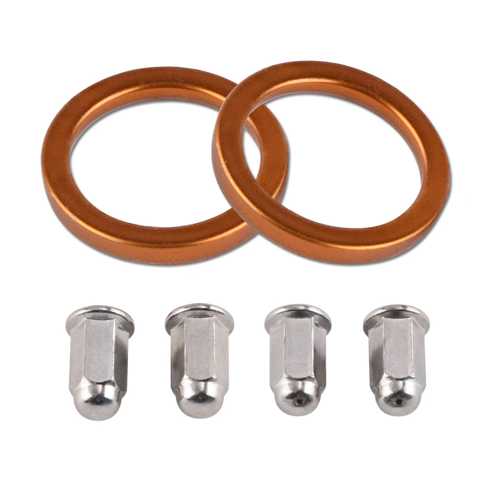 Reemplazar tuercas de junta de escape 18291-MN5-650 para Honda Valkyrie 1500 GL1500C 1997-2004 Valkyrie 1500 GL1500CF Interstate 1998-2003
