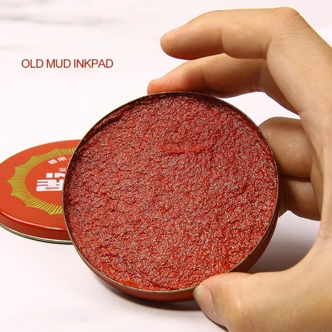 منصات الحبر الأحمر لختم ختم الحبر لصق بصمة Stamps الوسادة المحمولة الحبر الطين مختمة ل بصمة اللوحة بطاقة ختم الحرفية
