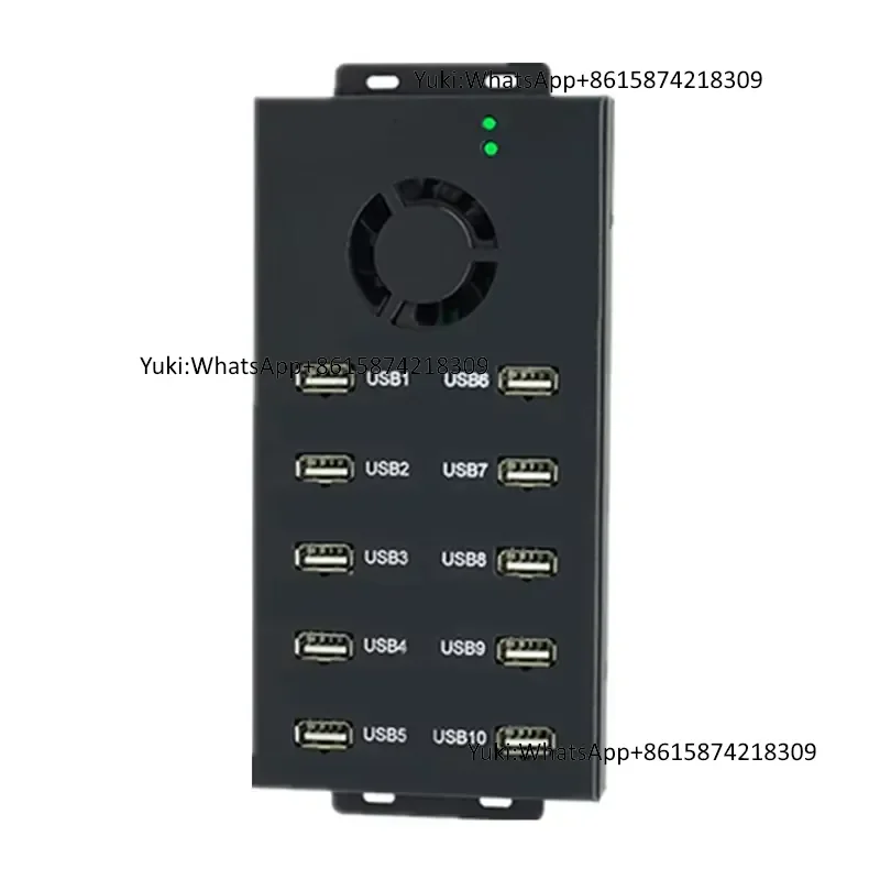 Usb 10 Ports Hub with Power Switch for Charging and Sync