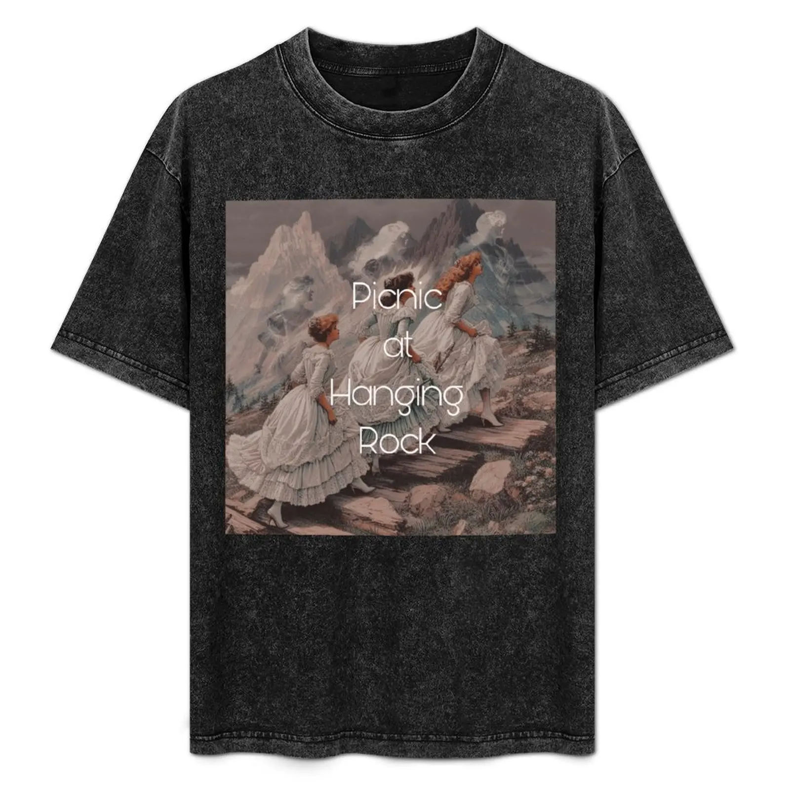 Illustration for Picnic at Hanging Rock, by Joan Lindsay T-Shirt hippie clothes oversized blue archive mens shirts graphic tee