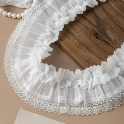 1meter Lace Fabric High Quality 2024 Wedding Dresses Diy Crafts Supplies Sewing Accessories For Needlework White Ribbon And Trim