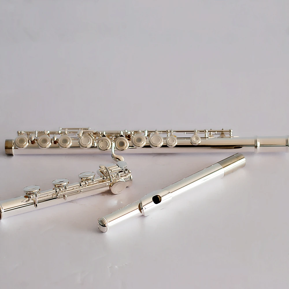 Pop Silver-Plated 16/17 Hole Flute Stage Music Instrument