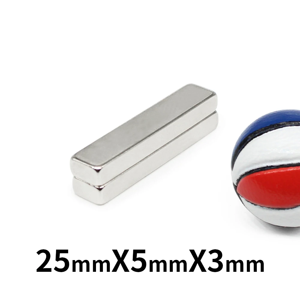 5/10/20/30/50/100/150PCS 25x5x3 Block Powerful Strong Magnetic Magnets N35 Rare Earth Neodymium Magnet Sheet 25x5x3mm 25*5*3