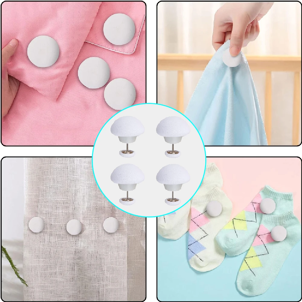 Duvet Cover Clips Fasteners Inside Mushroom Round Fixing Clips For Thin Thick Quilts Blanket Sheet Bed Bedding Accessories