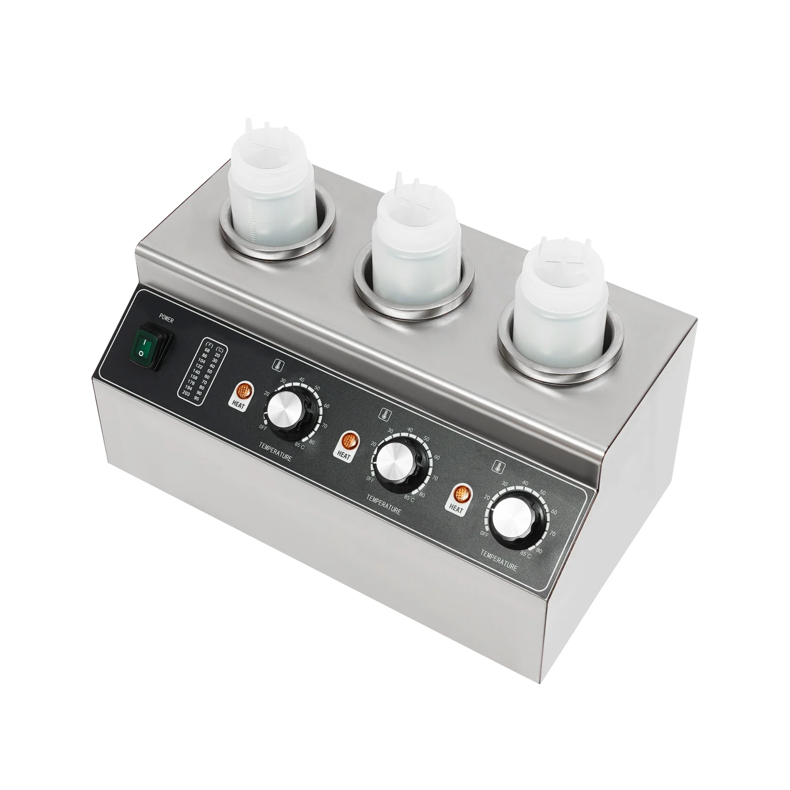 201 스테인리스 스틸 실버 44*24.5*24cm 전기 소스 워머 상업용 전기 소스 워머 케첩 치즈 소스용