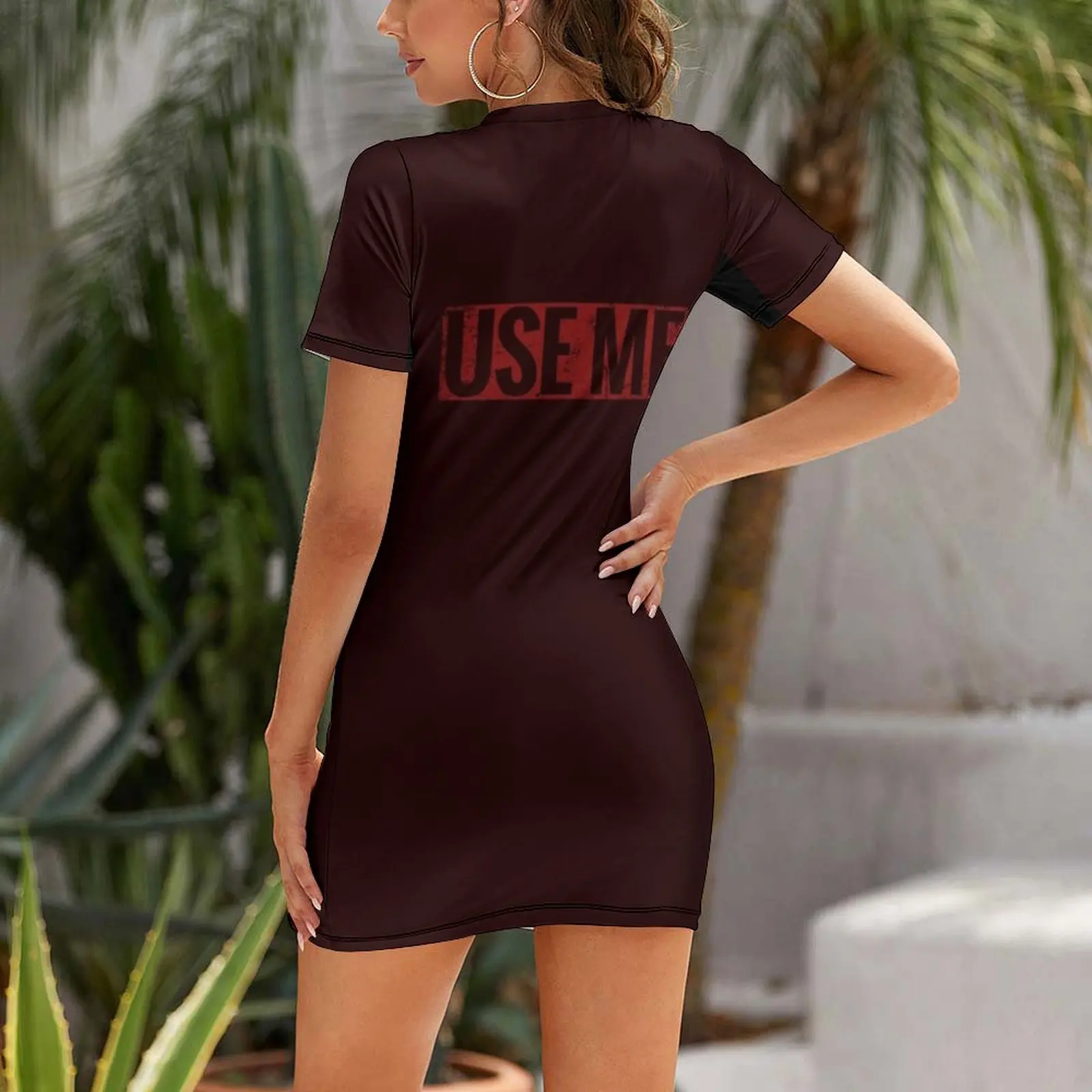 Use Me Submissive Fetish Kink Play Distressed BDSM Short Sleeved Dress luxury dress Beachwear