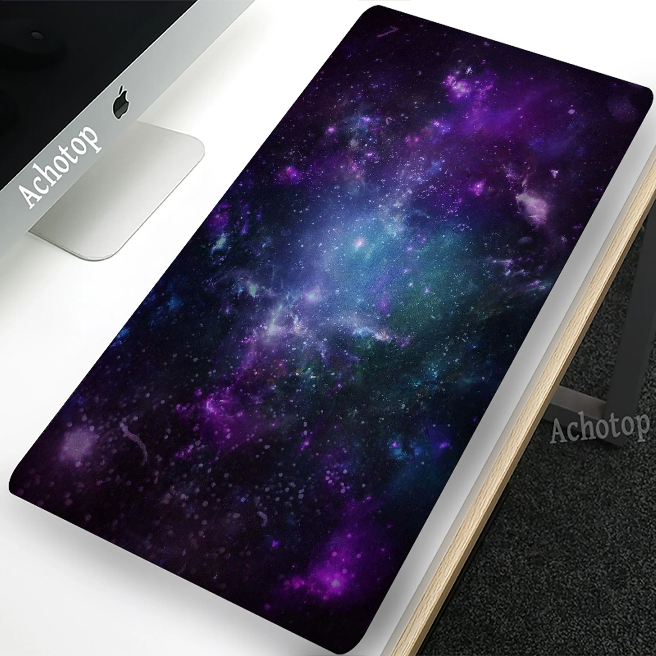 

Blue Purple Cloud Space Large Mouse Pad Pc Gamer Mousepad HD Print Gaming Keyboard Pads Anti-slip Table Carpet Rubber Desk Mat