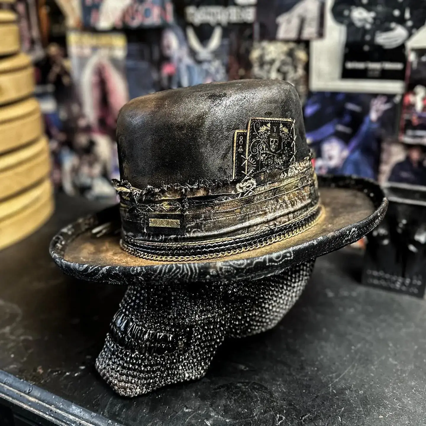 

Wool Hat Decorated with Ribbon