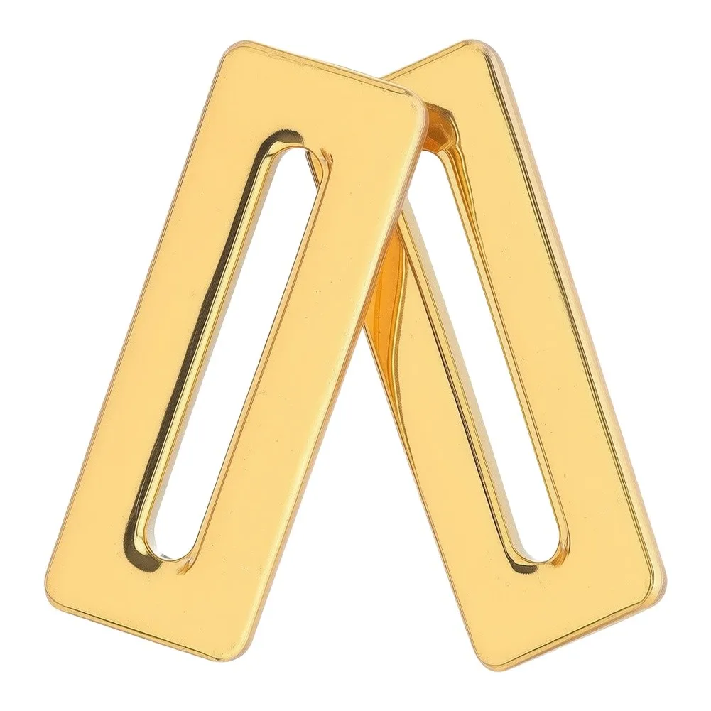 2x Rectangular For Basin Overflow Covers Made of Solid Brass for Sink Overflow Drain Protection in Bathrooms and Kitchens