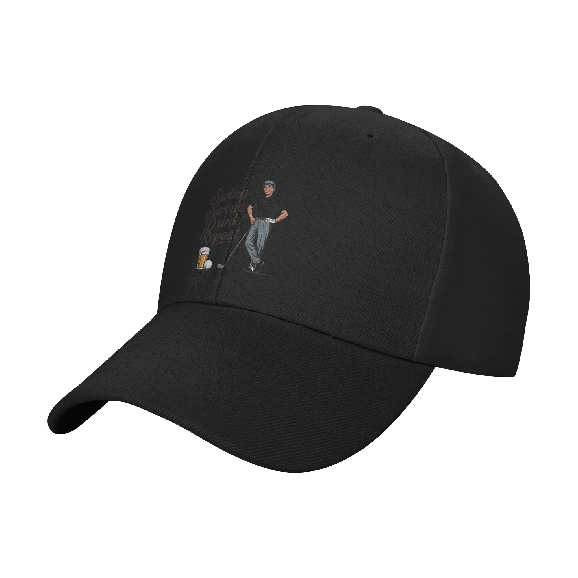 Hot Sale Swing Swear Drink Repeat Beer Golf Baseball Cap  Leisure Cap Women's  Running Cap Women's