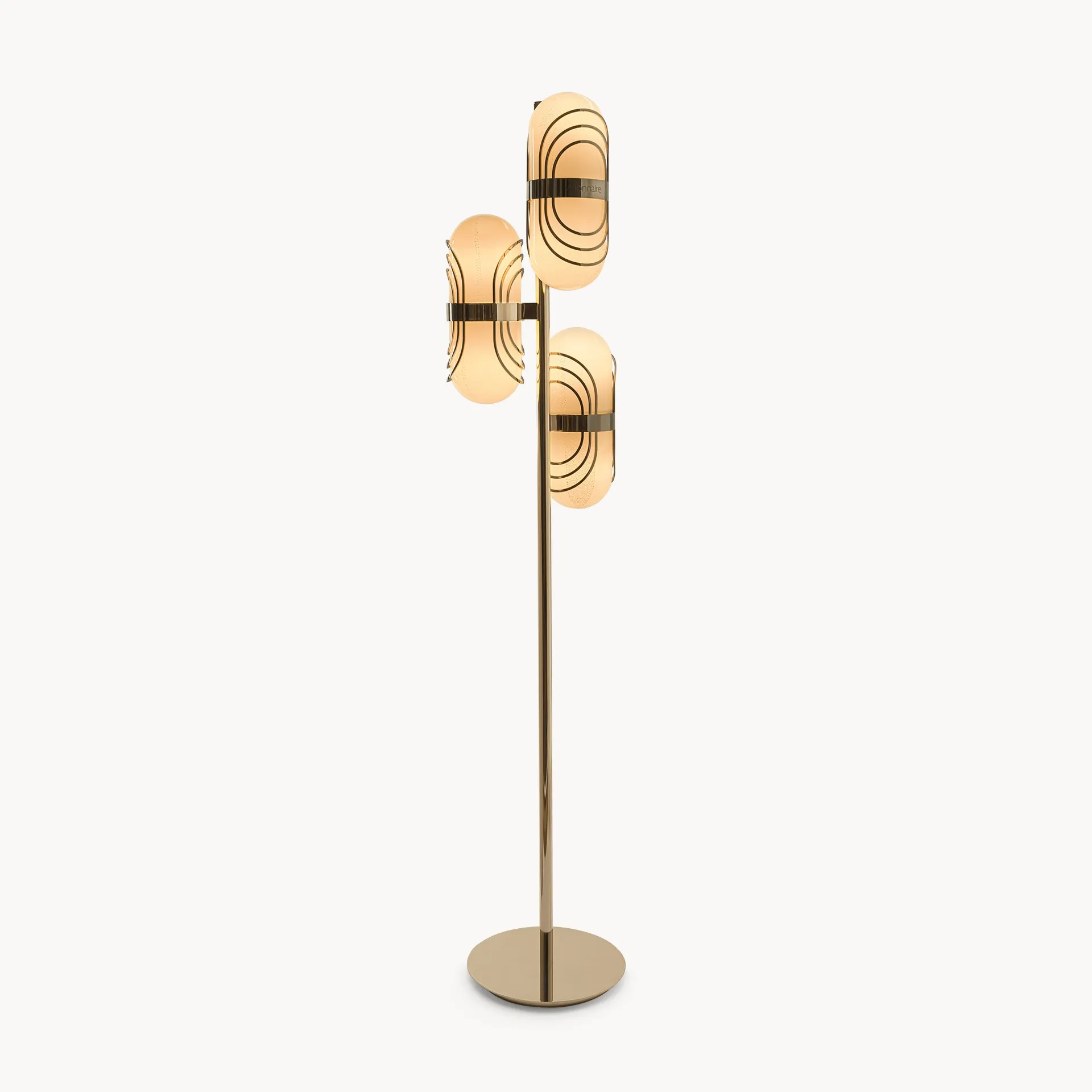 Nordic Modern Design Glass Standing Floor Lamp LED Light Source For Hotels Living Room Bedrooms Decoration