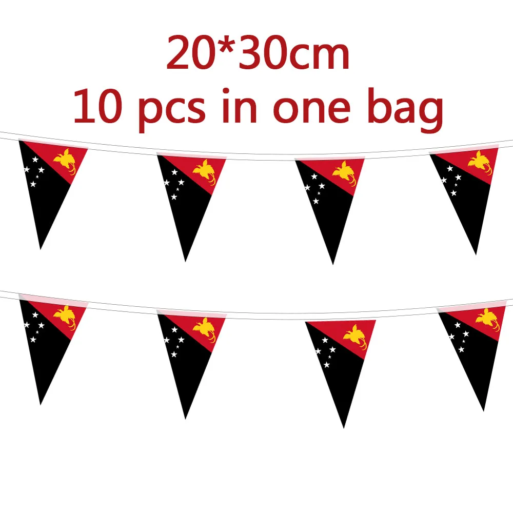 Directly Delivery 100% Polyester new papua guinea Flag Bunting String Flags