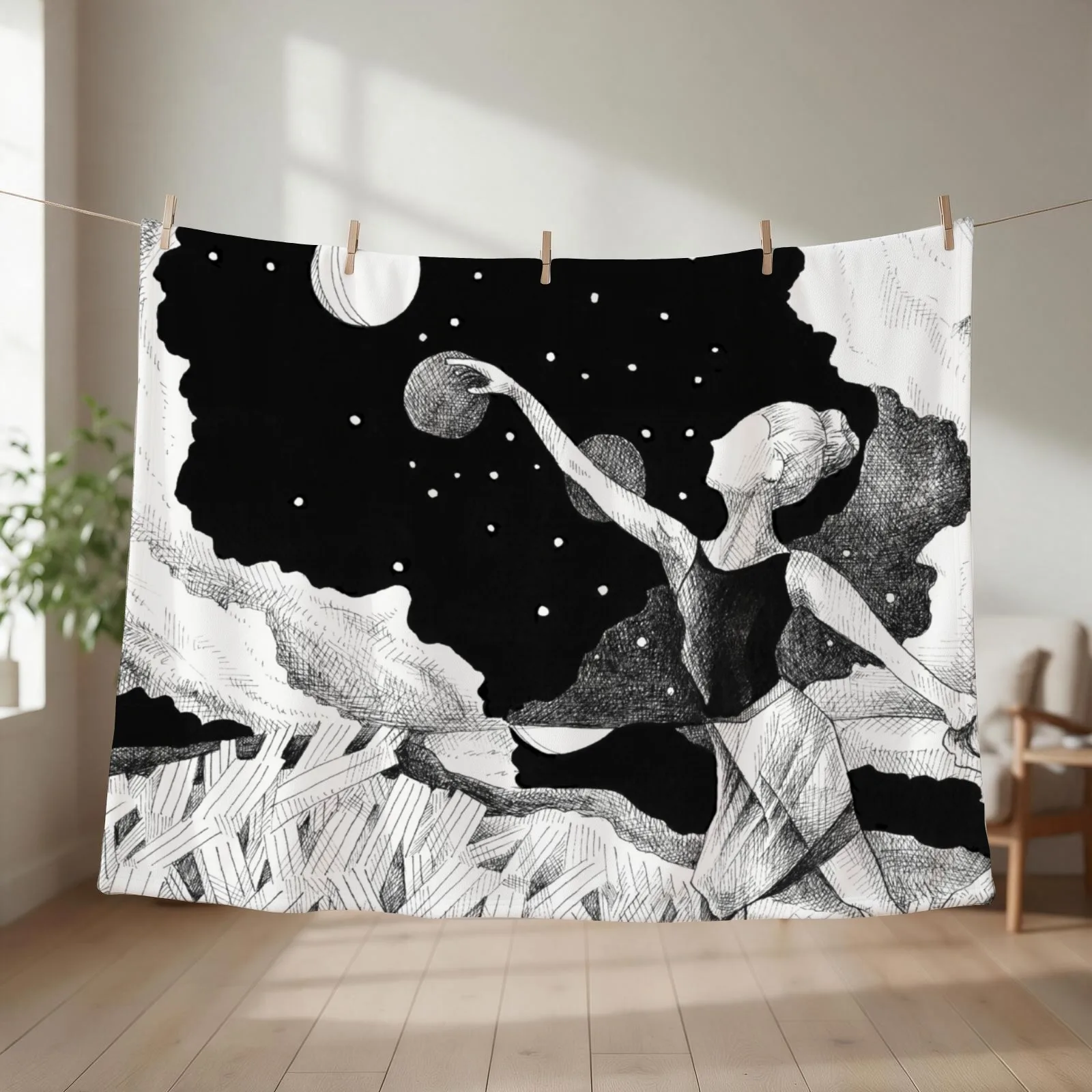 Net the Moon Throw Blanket Furry Blankets Sofas Of Decoration Moving Softest Blankets