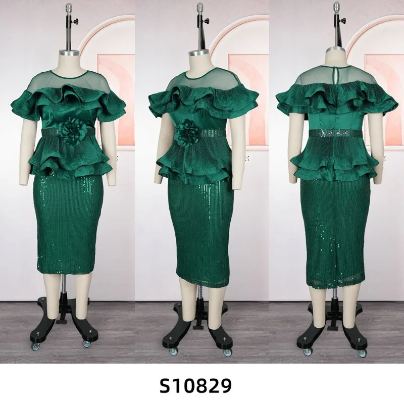 Elegant Women Luxury Party Dresses Dashiki Sequins Bodycon Robe Wedding Prom Birthday Evening Dress 2025 Autumn Africa Clothing