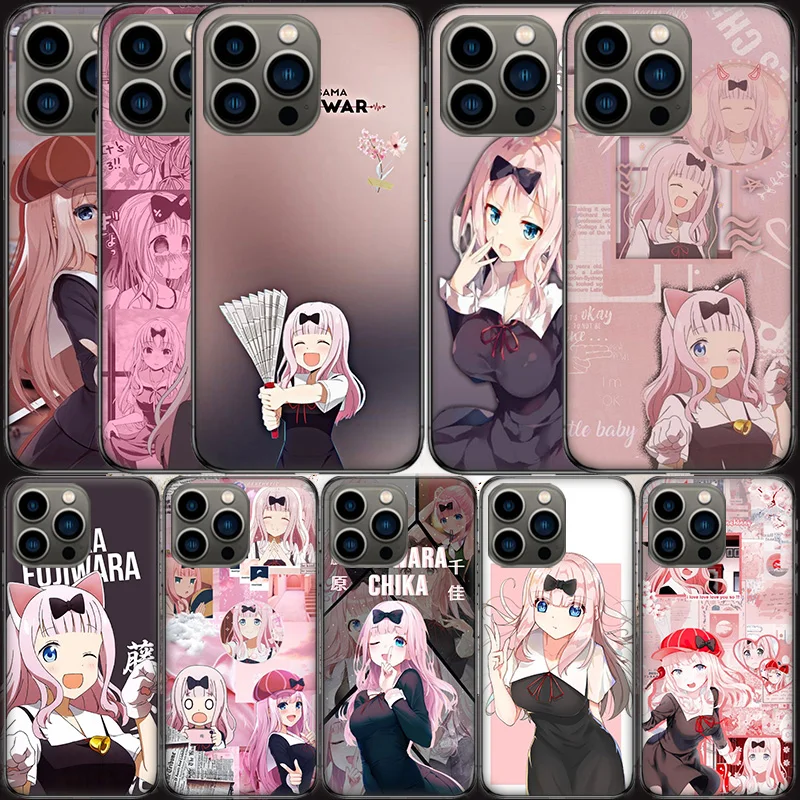 Kaguya sama Love is War Fujiwara Funda Phone Case For Apple Iphone 16 15 Plus Soft 13 12 Mini Cover 11 14 Pro Max Capa X XS XR 8