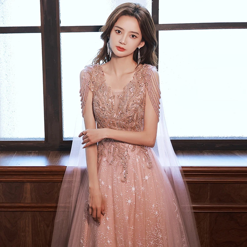 Luxury French Trailing Sequined Bride Wedding Dress Sexy Ball Gown Wedding Evening Party Summer Dress Women Formal vestidos