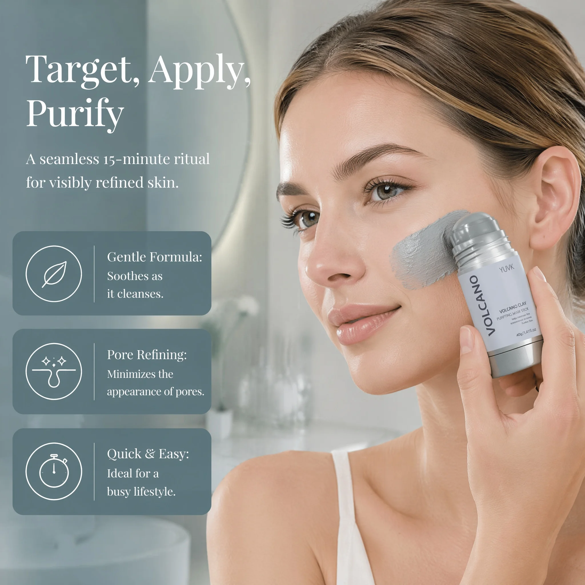 Bentonite Clay Mask - YUVK Masker Pelembap Minyak Penyeimbang Tanah