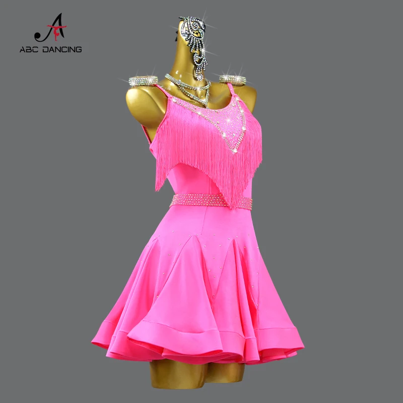 Nieuwe Latin Dance Dress Ballroom Party Sexy Volwassen Vrouwen Rok Podiumkleding Meisje Prom Kostuum Dames Lijn Pak Sport