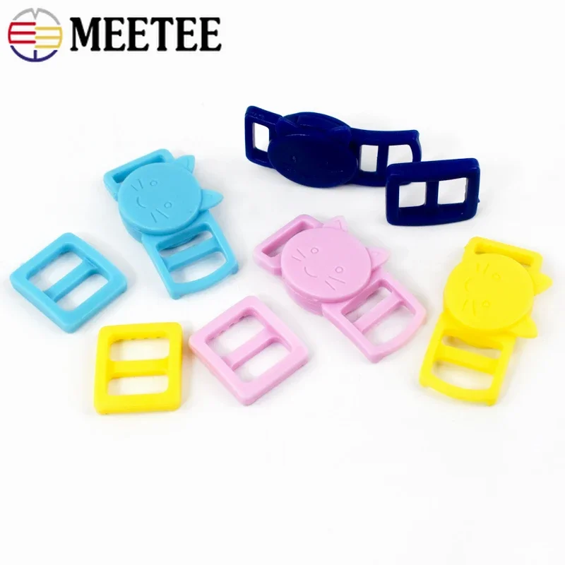 10mm Plastic Buckles for Backpack Release Closure Buckle Bag Tri Glide Slider Rings Pet Collar Adjuster Clasp DIY Accessories