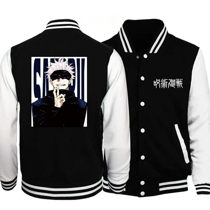 Hot New Anime Teenage Sweatshirt Jacket Baseball Clothing Casual Long Sleeve Button Up Baseball Shirt Tops