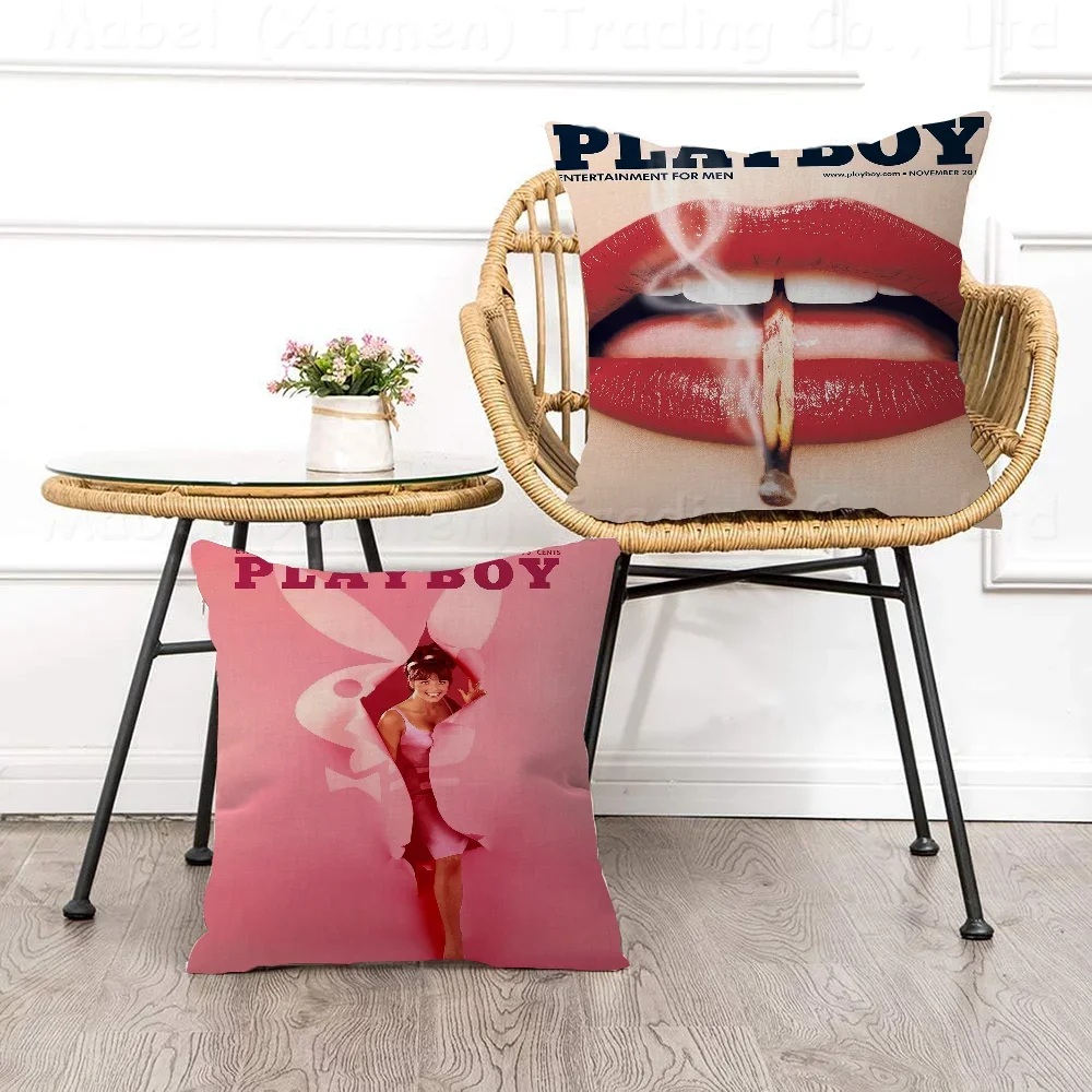 Playboy Movie Sticky Personalized Picture Text Home Decorative Pillows Household Gifts 45x45cm