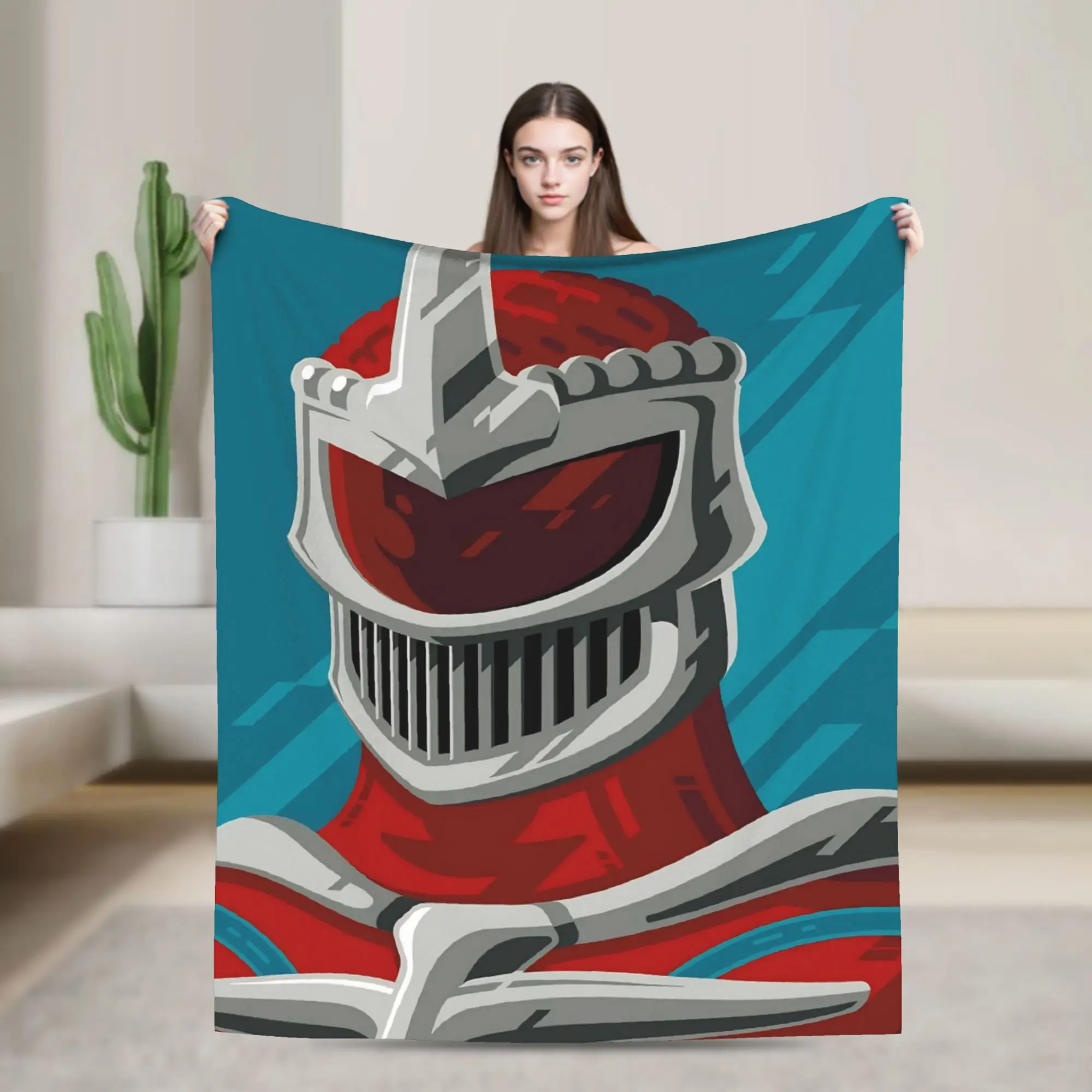 MMPR Cartoon Blanket Power R-Ranger Flannel Awesome Warm Throw Blankets for Home Autumn/Winter