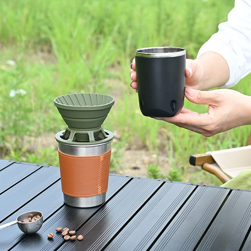 Foldable Silicone Coffee Filter Cup Portable V-shaped 1-2 Person Hand-making Coffee Pot Filter Household Cake Drip Filter Cup
