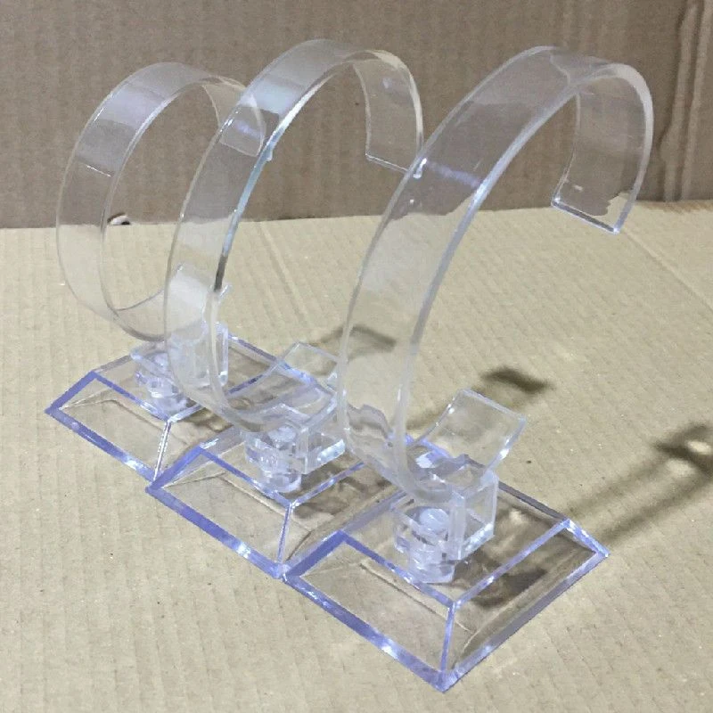 Transparent Watch Display Stand C-Circle Acrylic Holder Counter Show Stand Wrist Watch Bracelet Display Jewelry Holder Showcase view 5