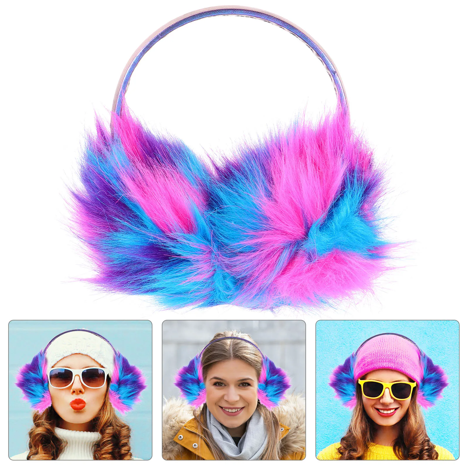 1 pz Cuffie antirumore calde Comodo copricapo invernale Adorabili copriorecchie antivento per la protezione della stagione fredda (Viola)