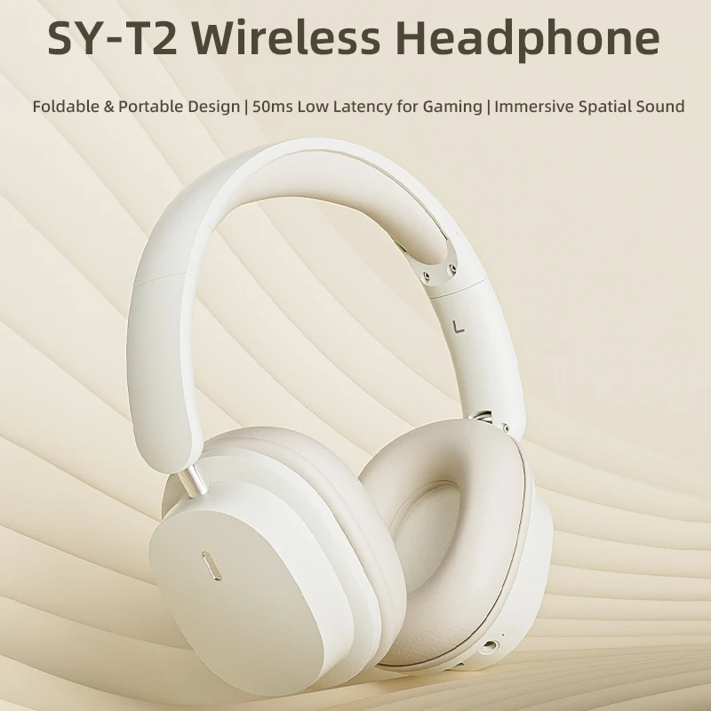 SY-T2 Wireless Headphone Bluetooth Earphones HD Voice Bass With Cable Hifi ENC Noise Reduction Audio Headset Gamer Handfree Sale