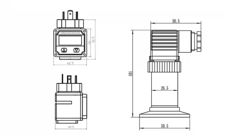 high temperature type flat film pressure transmitter 50.5 flange tri-clamp Sanitary liquid level transmitter sensor