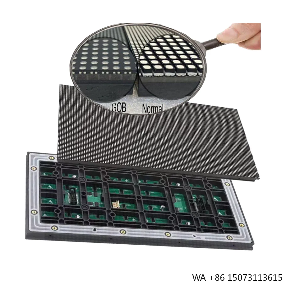 Módulo exterior do diodo emissor de luz P6 - painel impermeável IP66 SMD3535 192*192mm para armários grandes