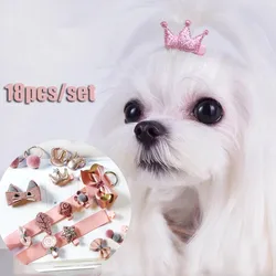 18pcs/set Cute Small Dogs Bows Hairpin Pet Hair Accessories for Small Dogs Cat Party Wedding Grooming Accessories