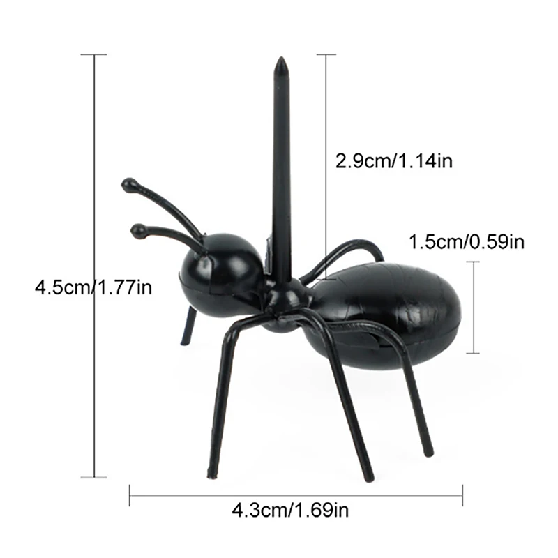 만화 과일 포크 가정용 개미 포크, 창의적인 어린이 동물, 귀여운 플라스틱 과일 스틱, 도시락 스틱